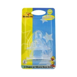 CHUPO PATICO'S BOCA ANCHA EN SILICONA BLISTER X 2 UNDS