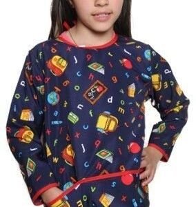 DELANTAL ESCOLAR PATICO'S TELA ANTIFLUIDO CON MANGAS