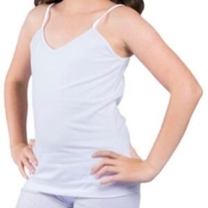 CAMISILLA TIRAS NIÑA BLANCA ALGODÓN