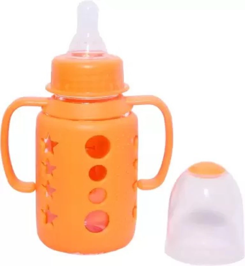 Biberon vidrio naranja