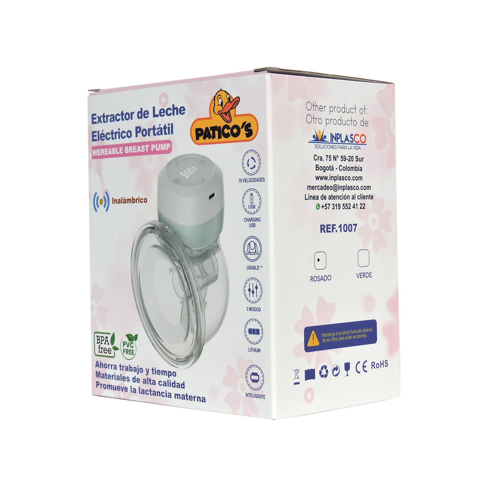 EXTRACTOR DE LECHE ELCTRICO PORTATIL PATICOS 003